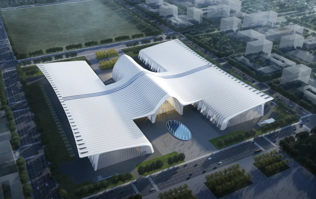 【钢结构·工程】3万多吨钢结构的廊坊临空国际会展中心顺利封顶(图4) 图片