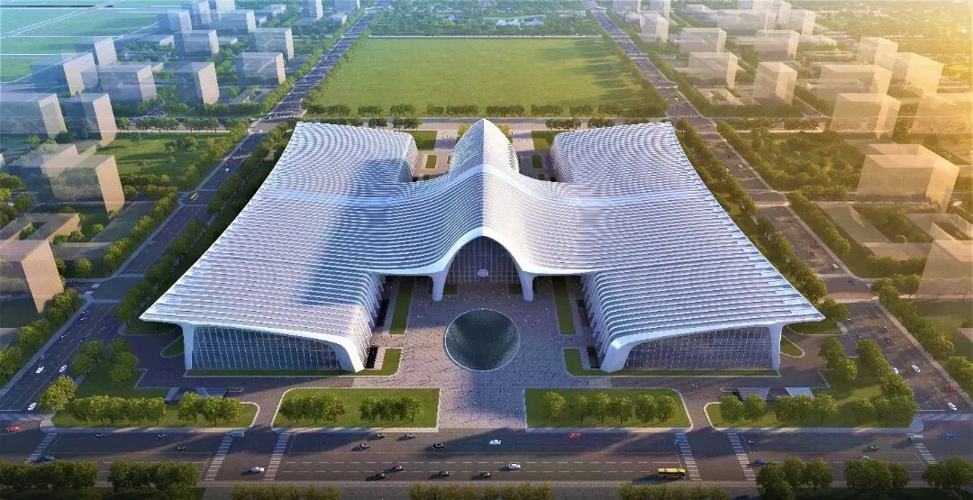 【钢结构·工程】3万多吨钢结构的廊坊临空国际会展中心顺利封顶(图6) 图片
